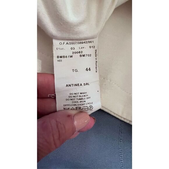 ARMANI COLLEZIONI WHITE BOLERO BLAZER JACKET 3/4 SLEEVES SZ 8 - Picture 8 of 11